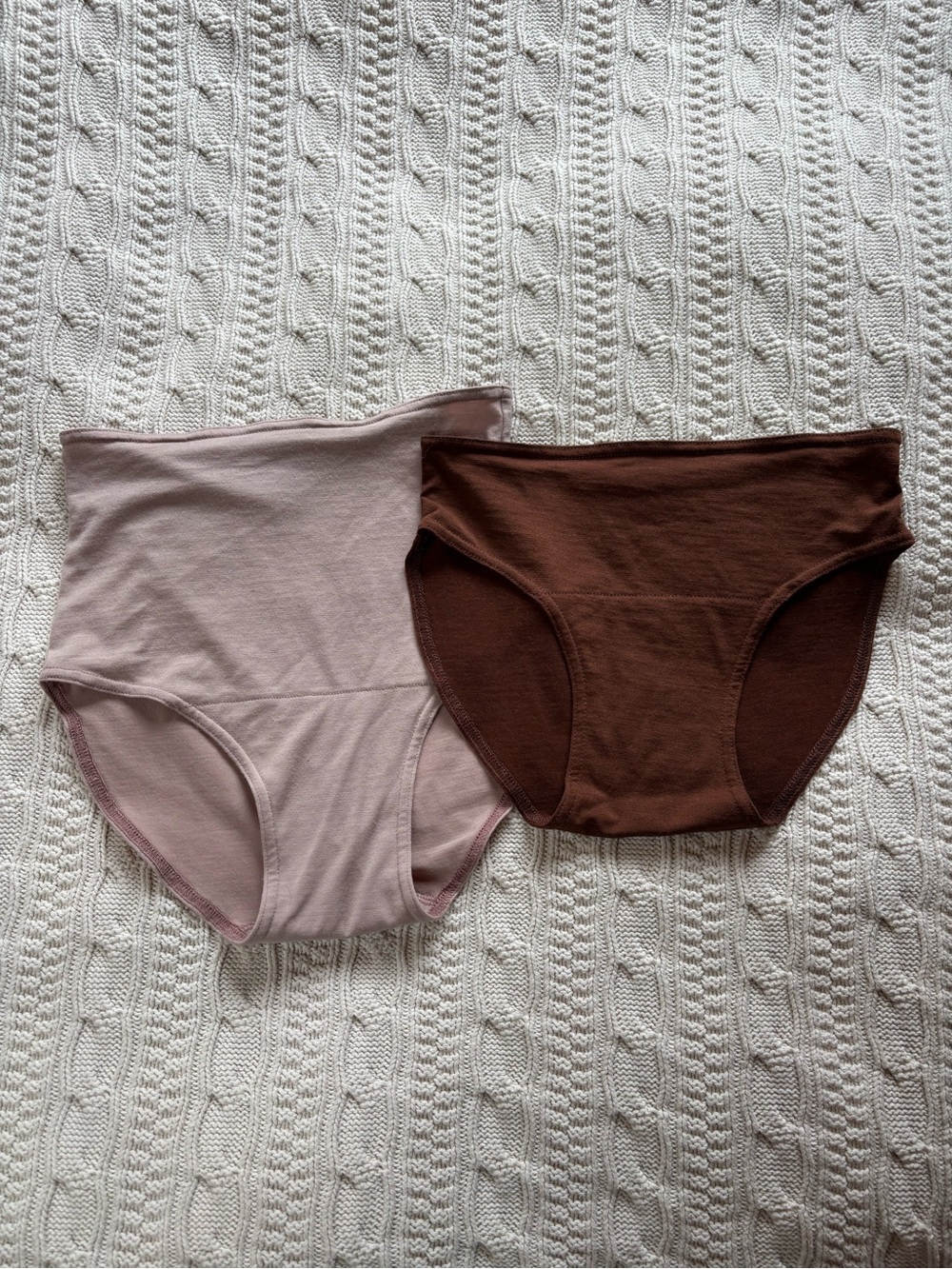 Simply Merino Women's Underwear - Blush and Brown